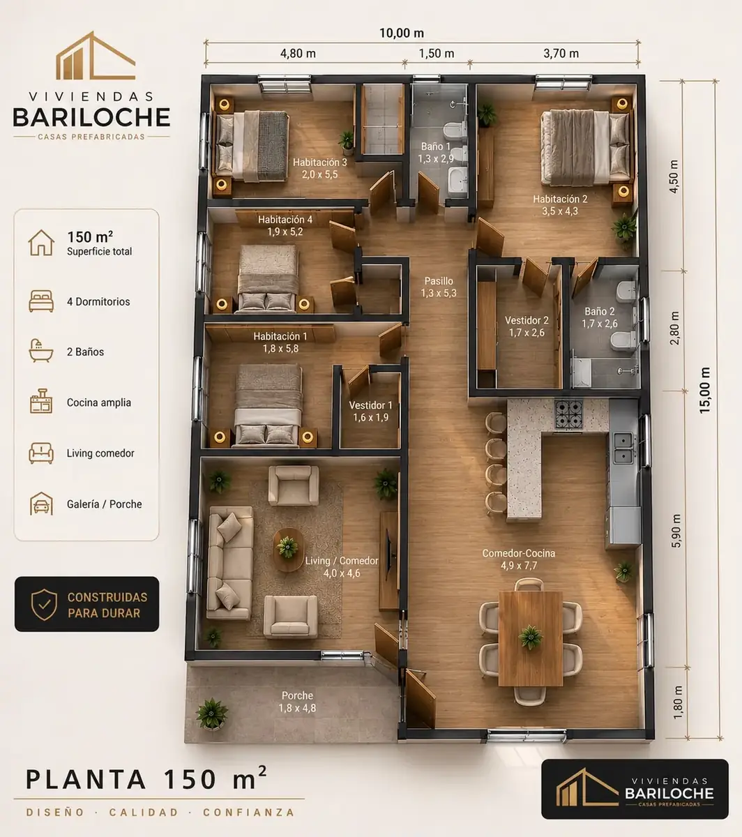 Casa 150 m² de Viviendas Bariloche